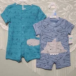 NWT 2 Carter's Rompers (0-3 & 3-6 months)
